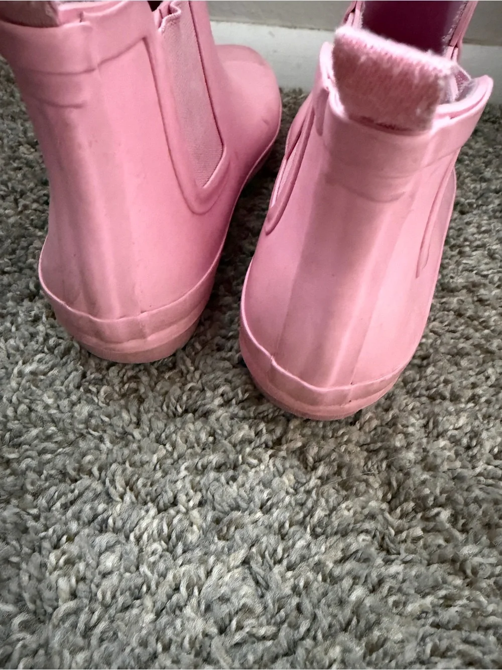 Hunter Original Chelsea Pink Rubber Ankle Rain Boots Kids UK 4 EU 37